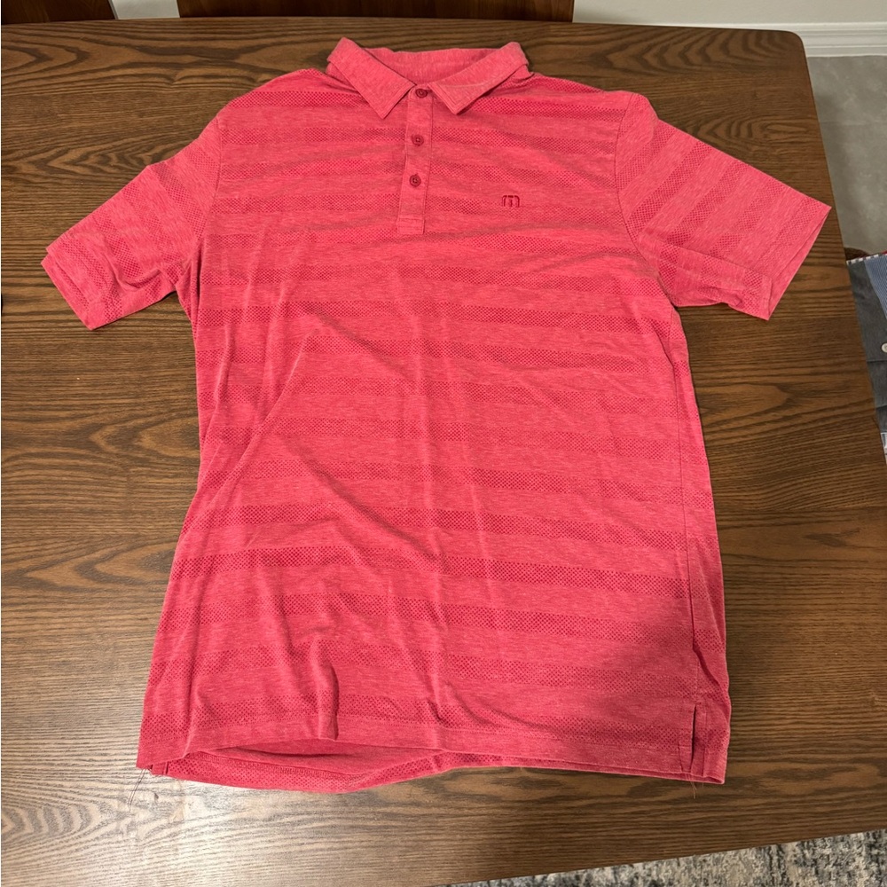 Red Travis Matthew Polo Shirt Size Large. NWOT